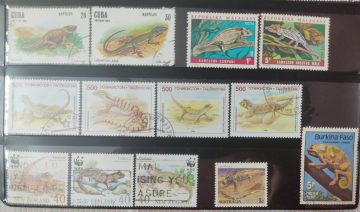 Reptiles used stamps (13 stamps)