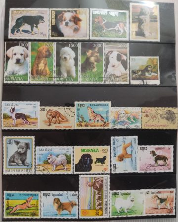 Dogs Used  Stamps 25 Stamps
