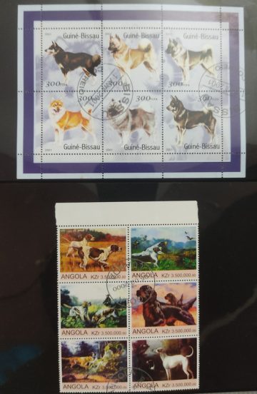Dogs Used  Stamps 12 Stamps