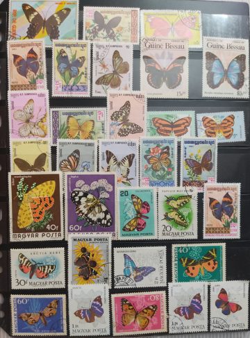 Butterflies Used Stamps 32 Stamps