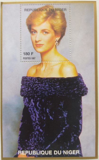 Miniature Sheet of Princess Diana Republique Du Niger