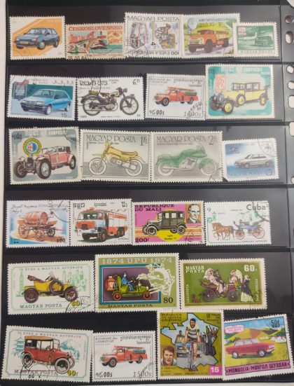 Motor vehicle used stamps (24 stamps)