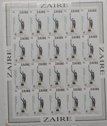 Zaire Tourism Monument De Kinshasa - FULL SHEET 20 STAMPS
