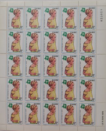 Zaire Annee International De Lenfant - FULL SHEET 25 STAMPS