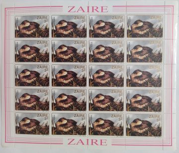 Zaire Grebe Castagneux - FULL SHEET 20 STAMPS