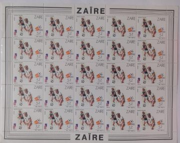 Zaire Football - FULL SHEET 25 STAMPS