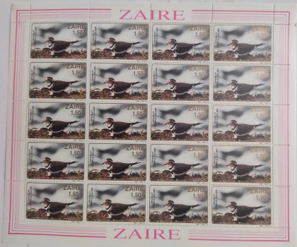 Zaire Grevelot a Triple collier - FULL SHEET 20 STAMPS