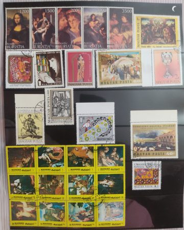 Painting stamps  Mixed Countries (28 stamps)