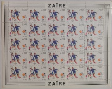 Zaire Football - FULL SHEET 25 STAMPS