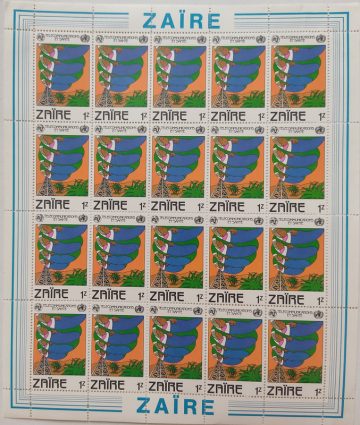 Zaire Telecommunications  et sante - FULL SHEET 20 STAMPS
