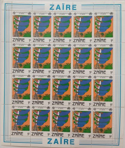 Zaire Telecommunications  et sante - FULL SHEET 20 STAMPS