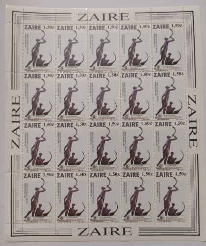 Zaire Tourism Monument De Kinshasa - FULL SHEET 20 STAMPS