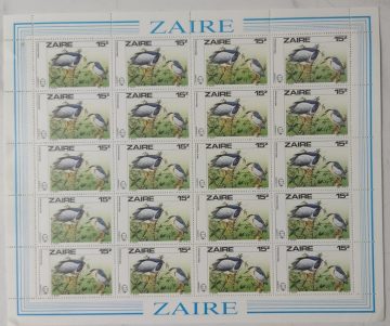 Zaire A.Buzin - FULL SHEET 20 STAMPS