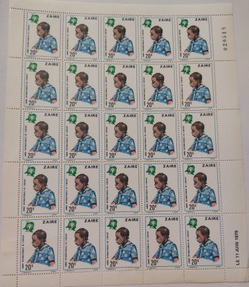 Zaire Unisef - FULL SHEET 25 STAMPS