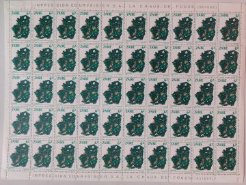 Zaire Minaeral - FULL SHEET 50 STAMPS
