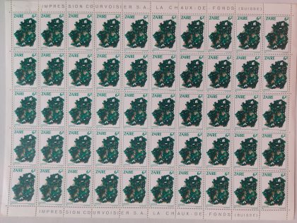 Zaire Minaeral - FULL SHEET 50 STAMPS