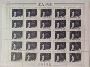 Zaire Visit De sa saintete Jean-Paul II AU - FULL SHEET 25 STAMPS