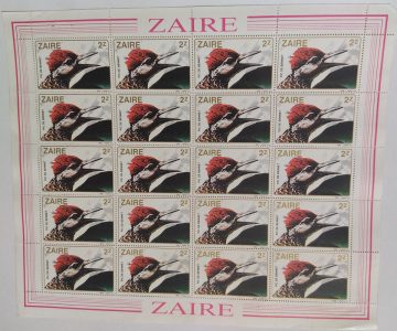 Zaire pic de bennet - FULL SHEET 20 STAMPS