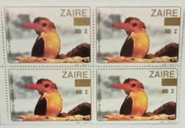 Zaire Martin Pecheur Pygmee - Block of 4