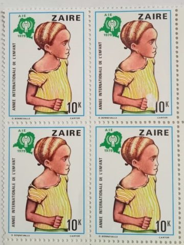 Zaire Annee International De Lenfant - Block of 4