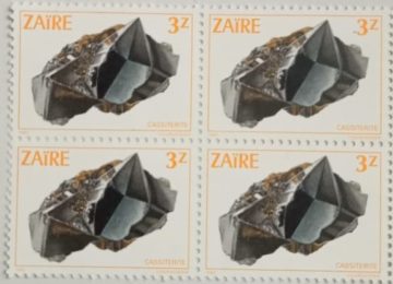 Zaire Cassiterite - Block of 4