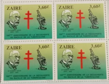 Zaire Dr.Robert Koch - Block of 4