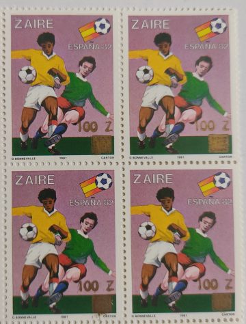 Zaire Football - Block of 4