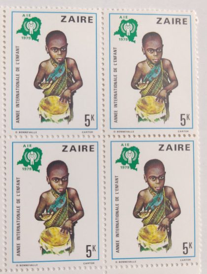 Zaire children - Block of 4