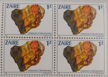 Zaire Uraniam Et Pechblende - Block of 4