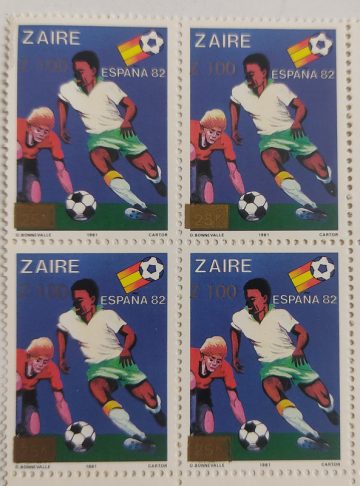 Zaire Football - Block of 4