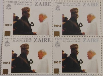 Zaire Visit De sa saintete Jean-Paul II AU - Block of 4