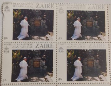 Zaire Visit De sa saintete Jean-Paul II AU - Block of 4
