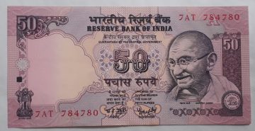 50 Rupees Governor Dr. Y. V. Reddy – Inset A (2003–2004) – 3