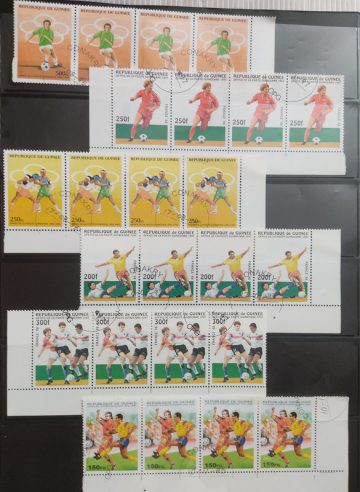 Sports used stamps (24 stamps) Horizonal Blk of  4 x 6