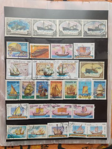 Ships used stamps (28 stamps)