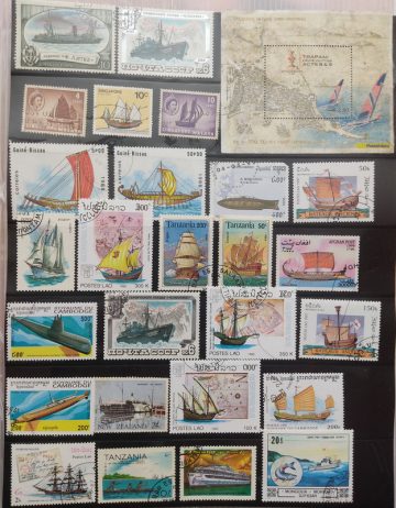 Ships used stamps (27 stamps)