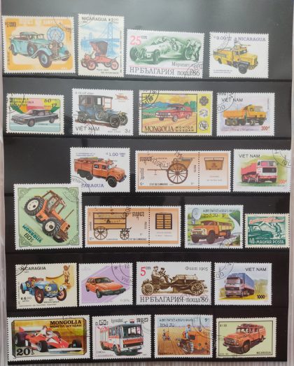 Motor vehicle used stamps (23 stamps)