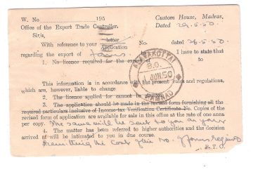 74 Alavakottai – 1 Jun 1950 Used Cover