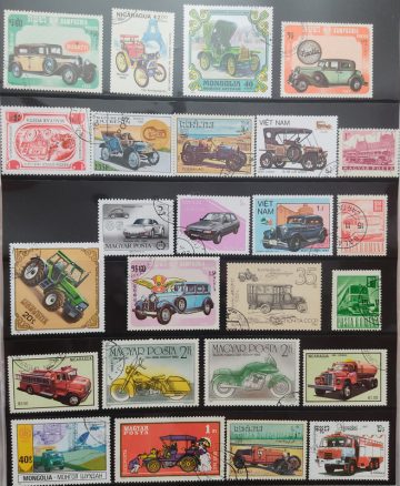 Motor vehicle used stamps (25 stamps)