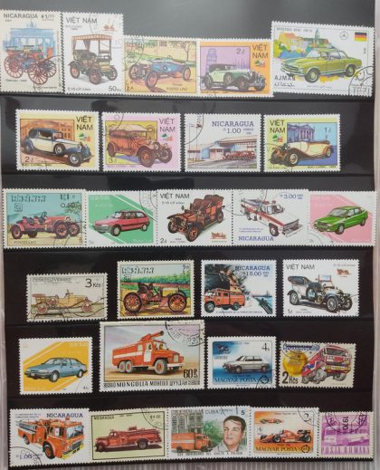 Motor vehicle used stamps (27 stamps)