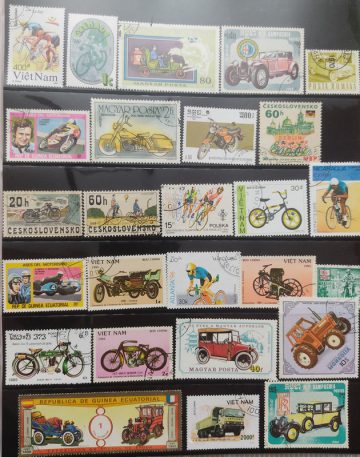Motor vehicle used stamps (26 stamps)