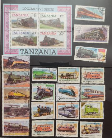 Railways used stamps (24 stamps)