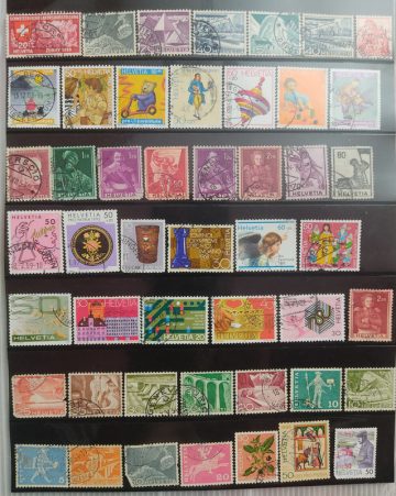 Helvetia used stamps (48 stamps)