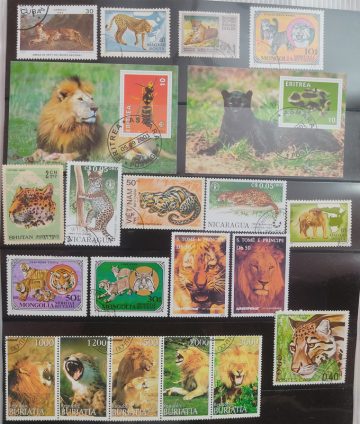 Animals used stamps (21 stamps)