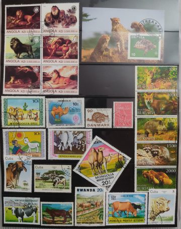 Animals used stamps (26 stamps)