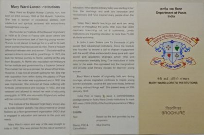 Mary Ward-Loreto Institutions 400 Years of Foundation  (BR)