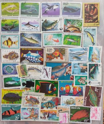 100 Fishes Used stamps