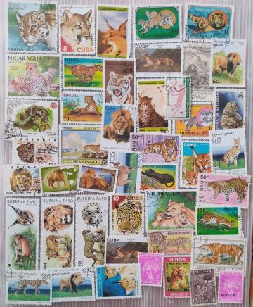 75 Lion & Tiger Used stamps