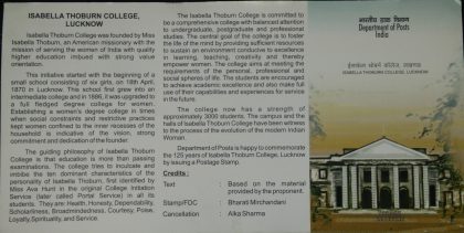 Isabella THOBURN College, Lucknow Institution  (SBR)