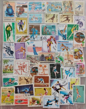 100 Sports Used stamps